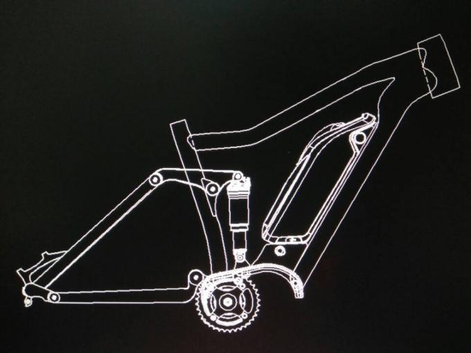 Boost 27.5er Cadre de vélo électrique w/ Bafang 1000w Suspension en alliage d'aluminium Mtb E-Bike 0
