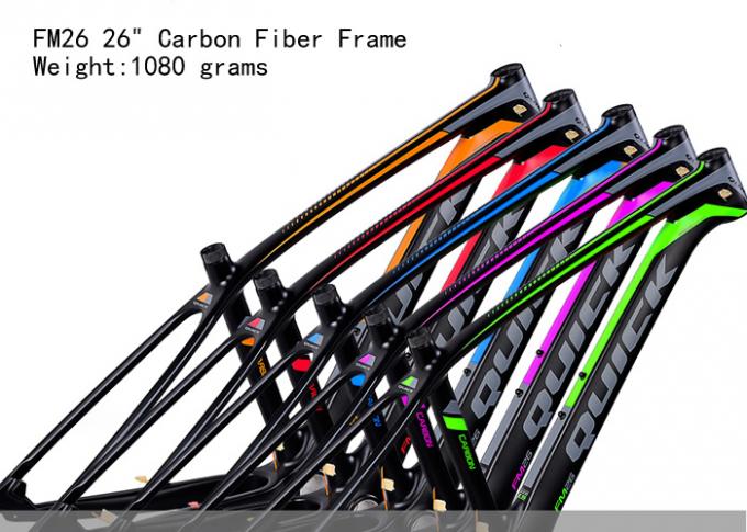 26er vélo cadre en fibre de carbone FM26 de vélo de montagne léger 1080 grammes PF30 conique couleurs différentes 0