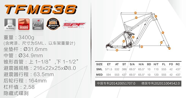 27.5er Enduro Cadre à suspension complète Cadre de vélo de montagne en aluminium 164 mm S/M/L OEM MTB 2