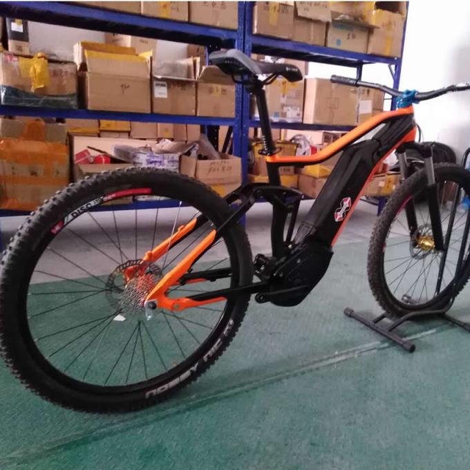 Chine Stock 27.5er électrique à pleine suspension Cadre de vélo Bafang G330 Vélo de montagne en aluminium 1