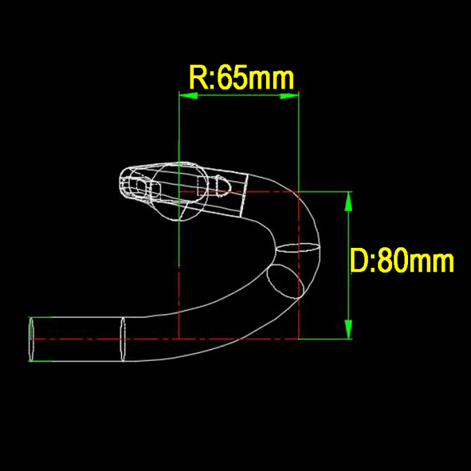 Diamètre aérien 31.8mm de bride de barre de course sur route de carbone de guidon léger de gravier 7