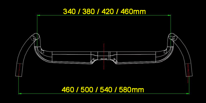 Diamètre aérien 31.8mm de bride de barre de course sur route de carbone de guidon léger de gravier 8