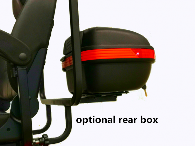 grosse taille 4 roues scooter de mobilité électrique avec toit pour les personnes handicapées rouge 3