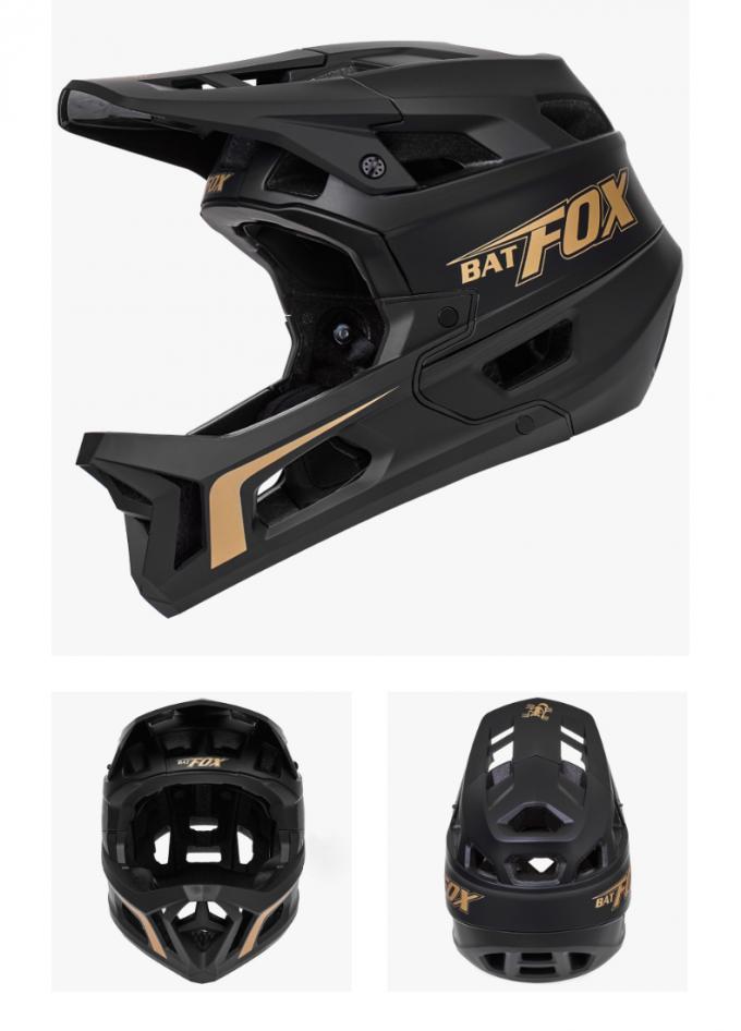 BMX adulte casque complet descente hors route intégré anti-chute anti-éblouissement chapeau bord complet casque noir 6