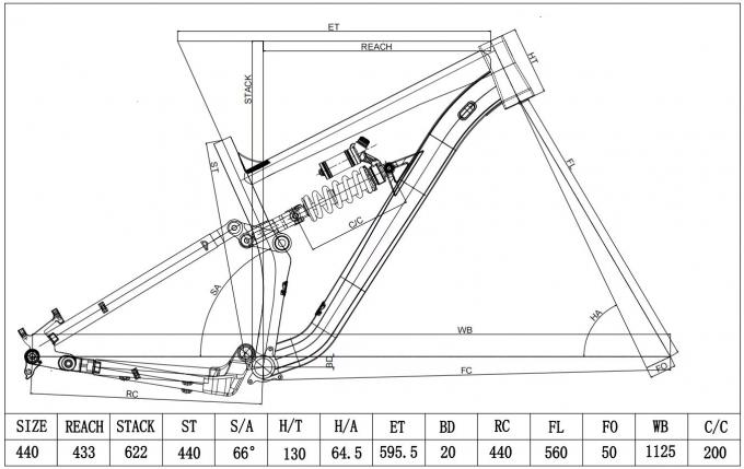 Enduro Vélo de montagne cadre de suspension complète 17 pouces Taille 27.5 pouces roues 9