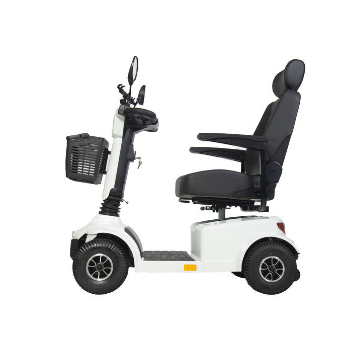 Moteur standard de 450W Taille tout-terrain 4 roues scooter de mobilité électrique pour adultes sans batterie blanc 0