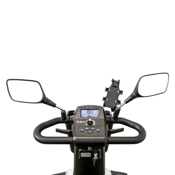Scooter électrique à deux places de 950W avec frein électrique magnétique pour voyager en plein air blanc 5